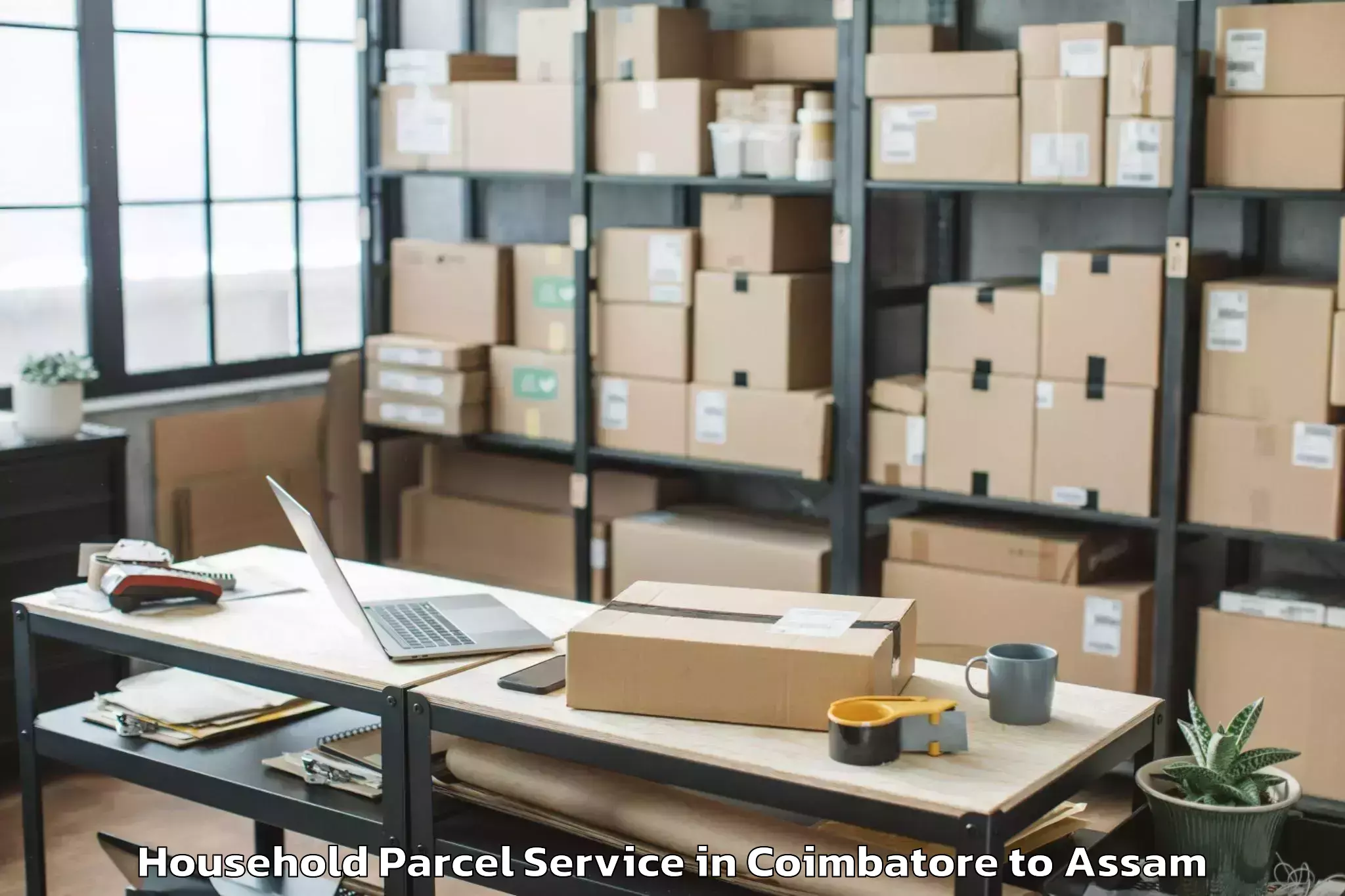 Book Coimbatore to Raha Household Parcel Online